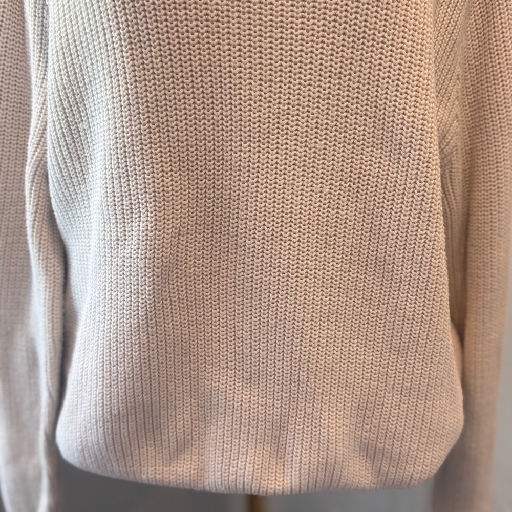Brandy Melville Beige Brianna Turtleneck Sweater Cozy Shaker Stitch | One Size - Picture 4 of 7